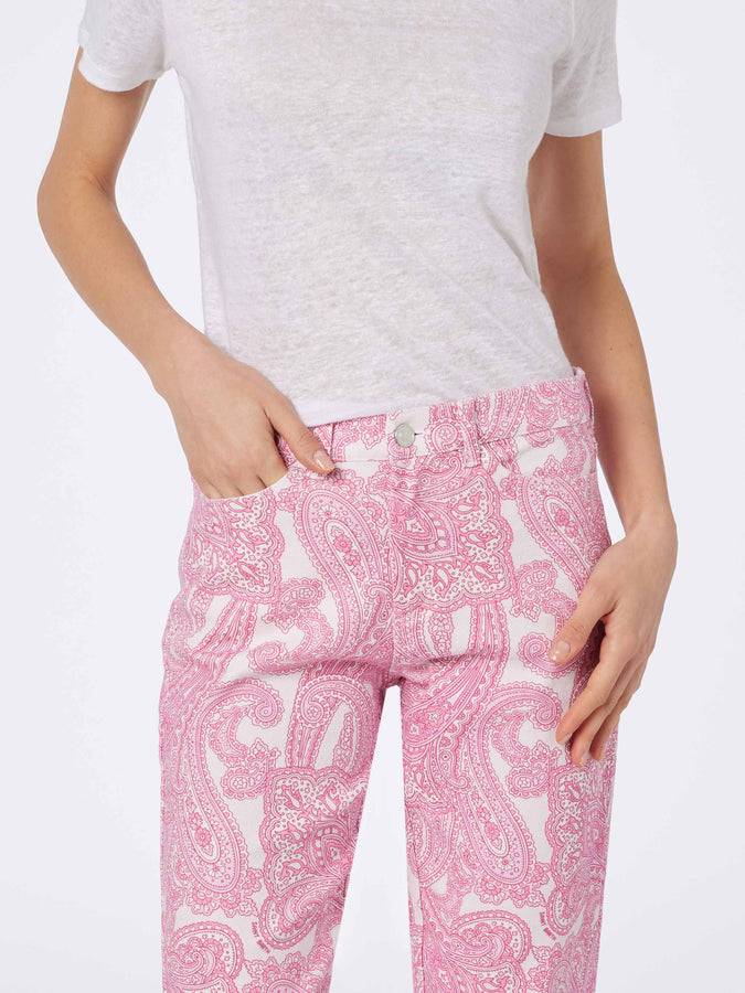 Mc2 Saint Barth Denim da donna stampa paisley rosa Belleville 2025