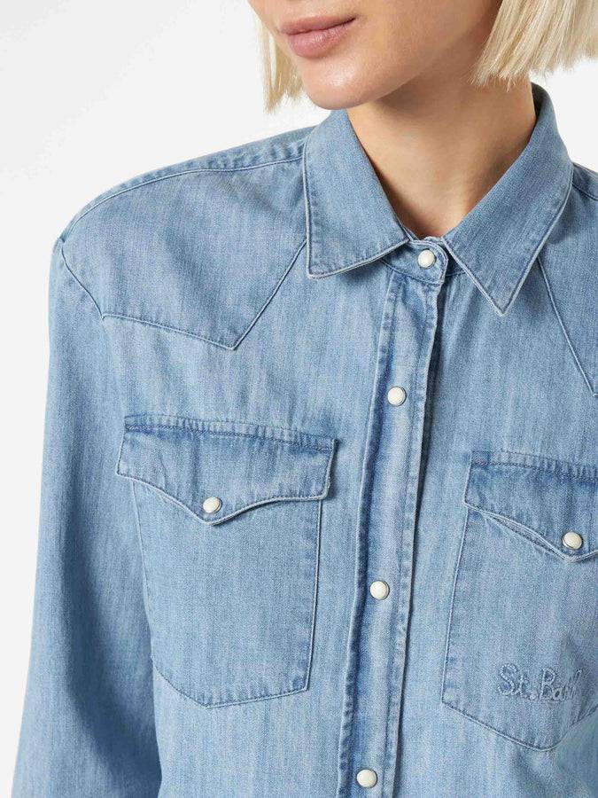 Mc2 Saint Barth Camicia da donna in jeans In Linea