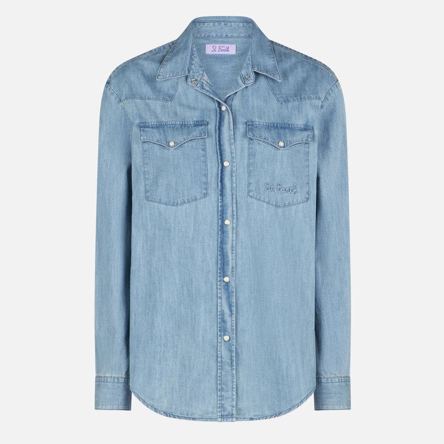 Mc2 Saint Barth Camicia da donna in jeans In Linea