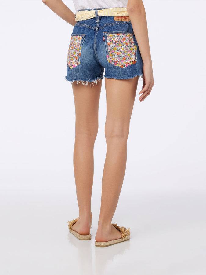 Mc2 Saint Barth Pantaloncini in denim da donna Libby | REALIZZATO CON TESSUTO LIBERTY Nuovo