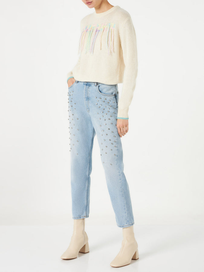 Mc2 Saint Barth Jeans da donna con strass Qualità