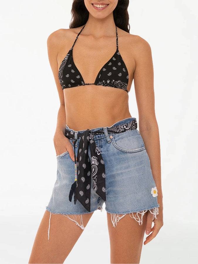 Mc2 Saint Barth Pantaloncini da donna in denim rigenerato con ricami Qualità Garantita