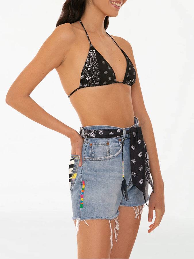 Mc2 Saint Barth Pantaloncini da donna in denim rigenerato con ricami Qualità Garantita
