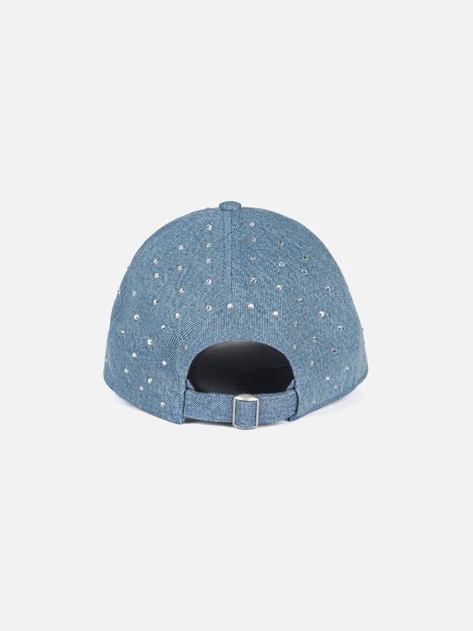 Mc2 Saint Barth Cappellino Davis in denim impreziosito da strass Negozi Online
