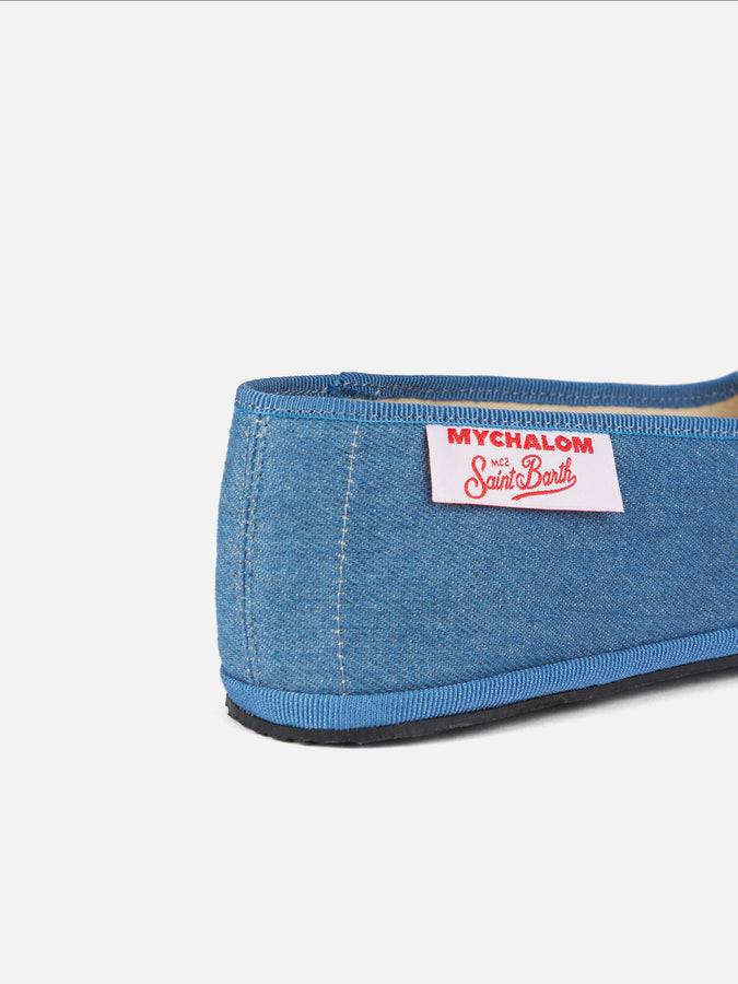 Mc2 Saint Barth Mocassini pantofola da donna in denim | MY CHALOM SPECIAL EDITION Promozione Limitata