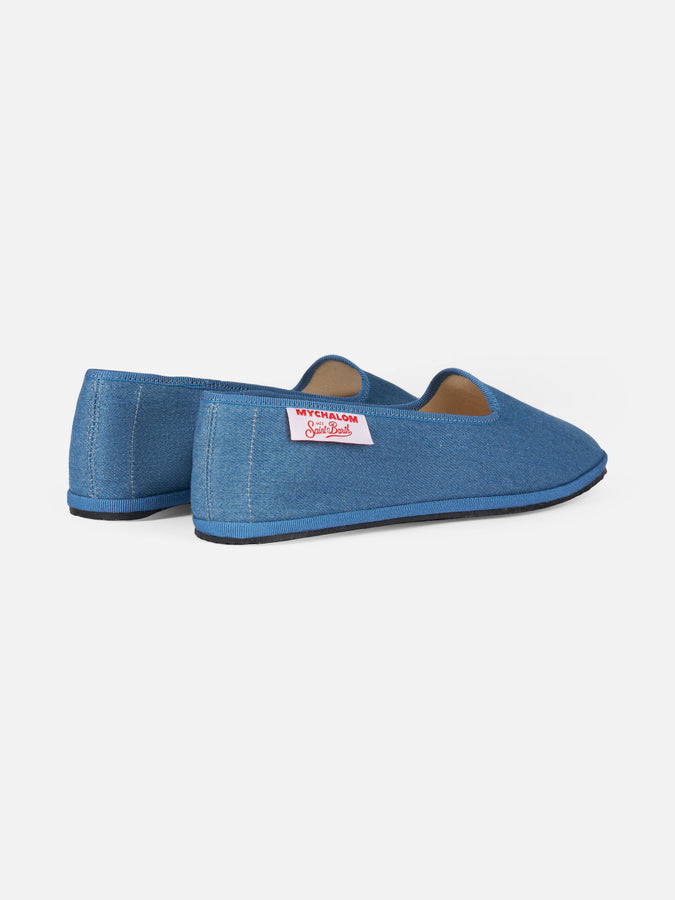 Mc2 Saint Barth Mocassini pantofola da donna in denim | MY CHALOM SPECIAL EDITION Promozione Limitata