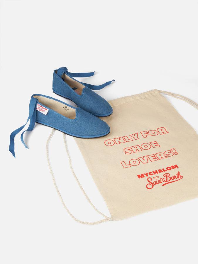 Mc2 Saint Barth Mocassini pantofola da donna in denim | MY CHALOM SPECIAL EDITION Promozione Limitata