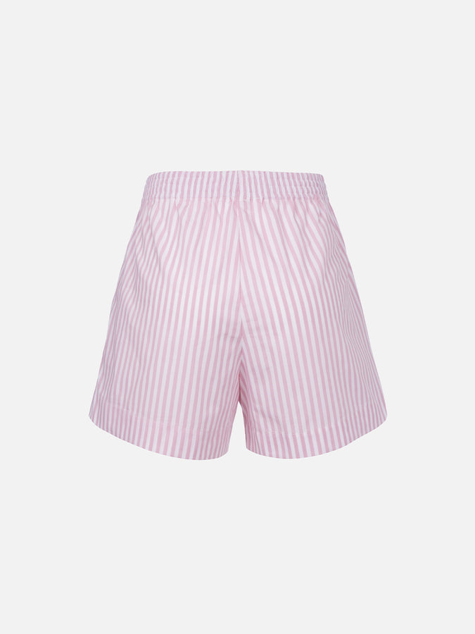 Mc2 Saint Barth Pantaloncini da donna pull up in cotone rigato Meave Novità