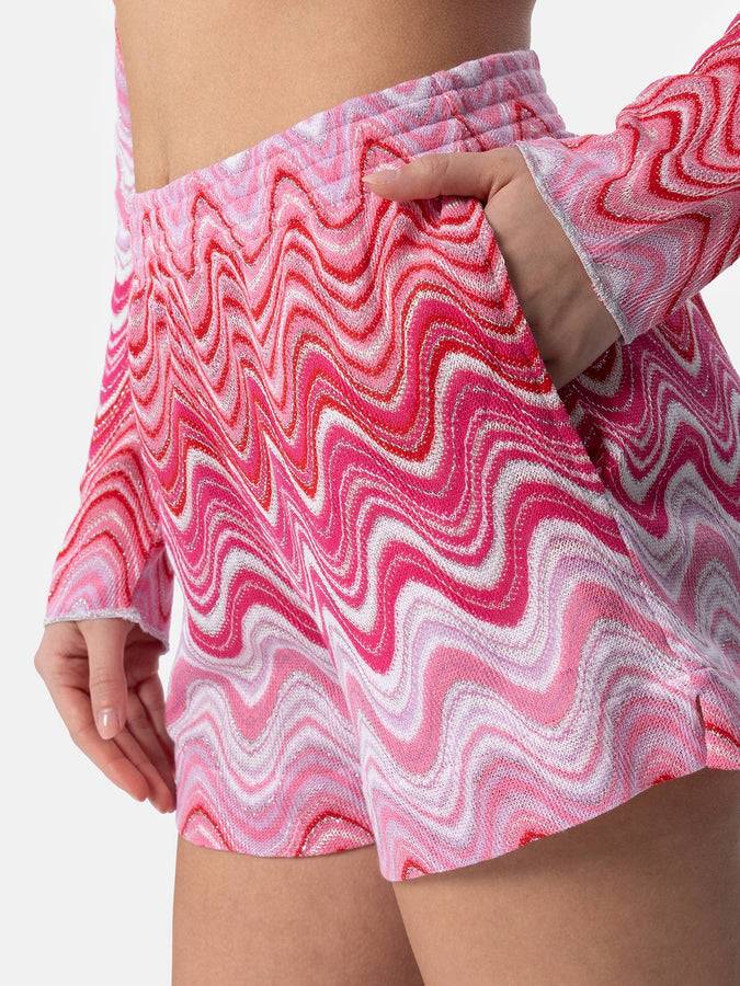 Mc2 Saint Barth Pantaloncini da donna pull up in tessuto maglia Rachel Meave Offerta