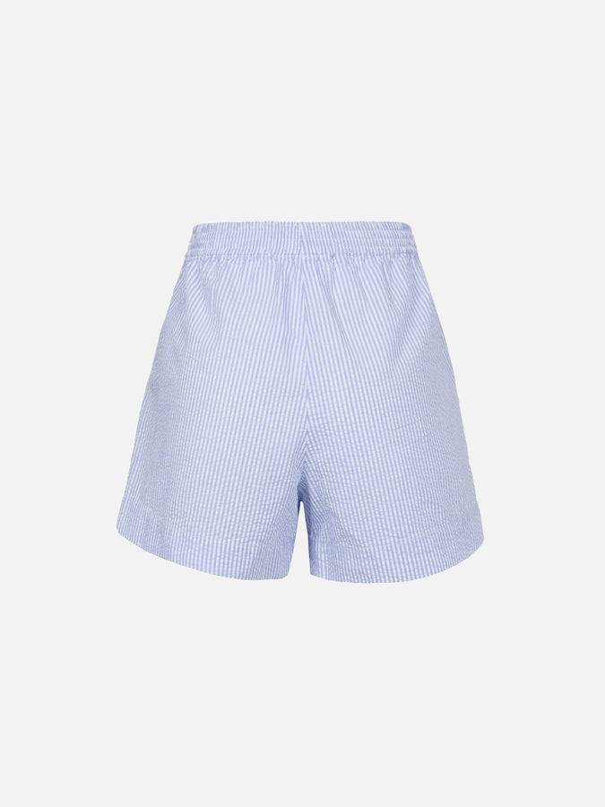 Mc2 Saint Barth Pantaloncini da donna pull up a righe seersucker Meave Saldi