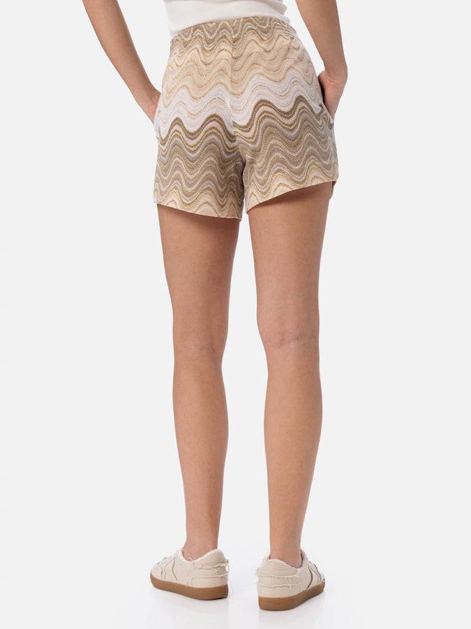 Mc2 Saint Barth Pantaloncini da donna pull up in tessuto maglia Rachel Meave Vendita Economica