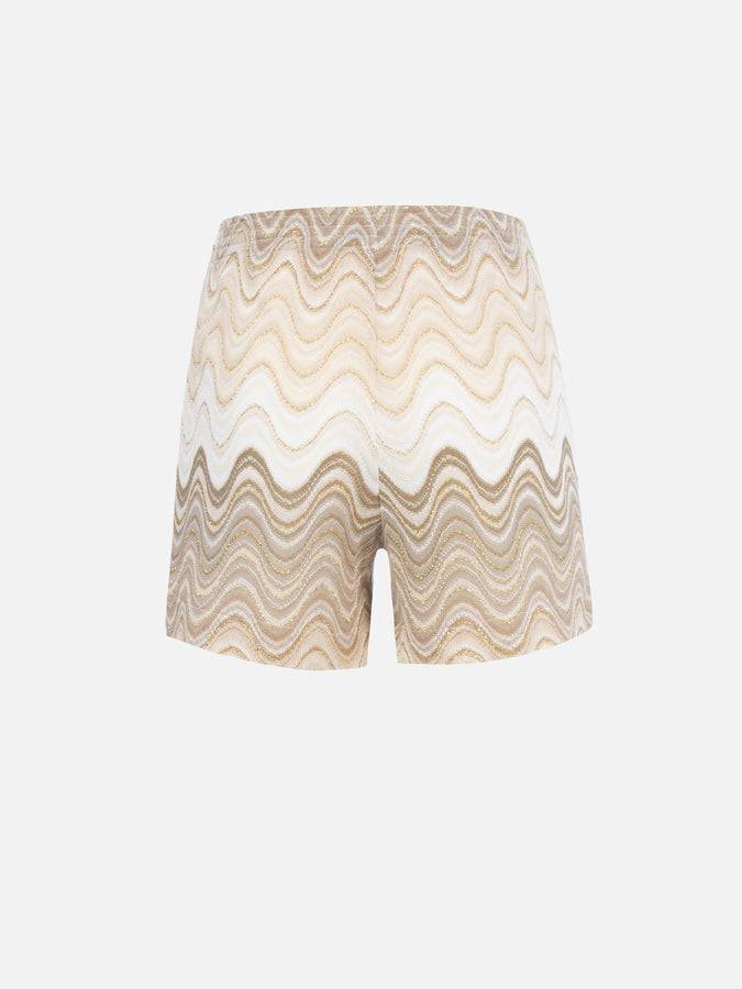 Mc2 Saint Barth Pantaloncini da donna pull up in tessuto maglia Rachel Meave Vendita Economica