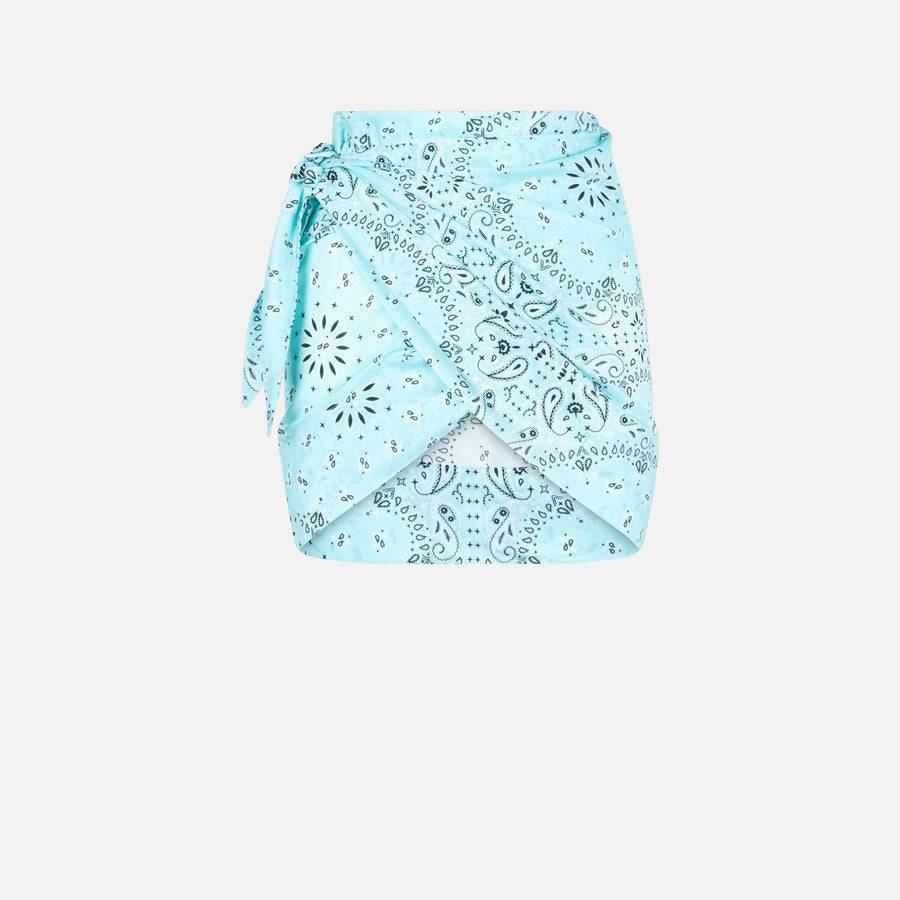 Mc2 Saint Barth Minigonna pareo da donna in cotone con stampa bandana In Linea