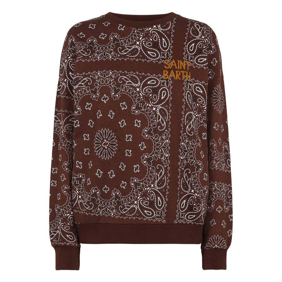 Mc2 Saint Barth Felpa da donna con stampa bandana Sconto