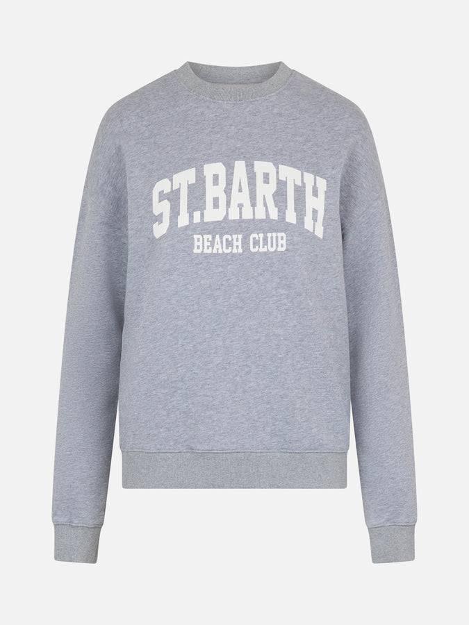 Mc2 Saint Barth Felpa da donna Stardust in cotone grigio Solo un giorno rimasto