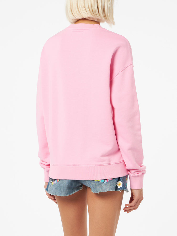 Mc2 Saint Barth Felpa da donna Stardust in cotone rosa Super sconto