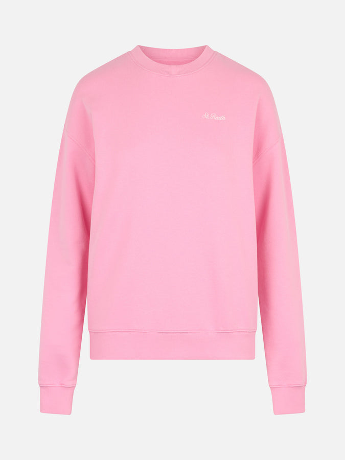 Mc2 Saint Barth Felpa da donna Stardust in cotone rosa Super sconto