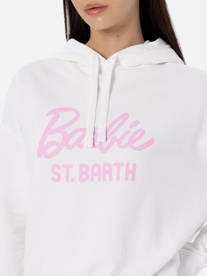 Mc2 Saint Barth Woman cotton hoodie Mindy with Barbie logo | BARBIE SPECIAL EDITION In Saldo