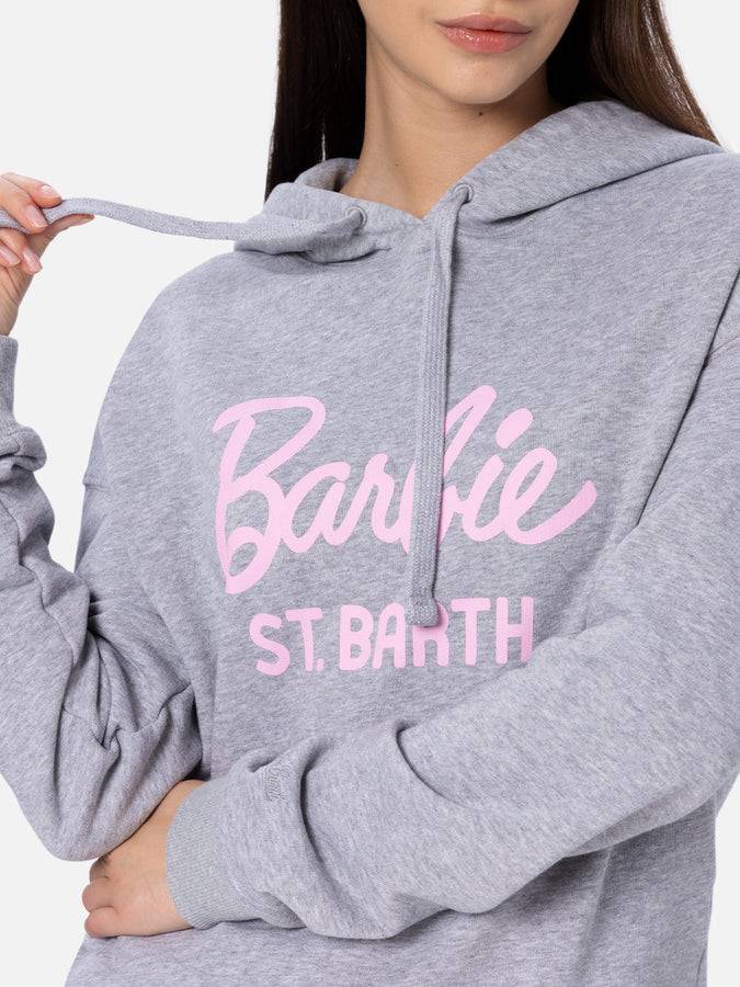 Mc2 Saint Barth Woman cotton hoodie Mindy with barbie logo | BARBIE SPECIAL EDITION Nuova