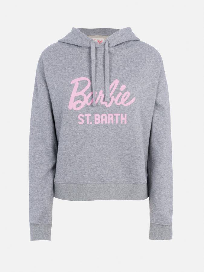 Mc2 Saint Barth Woman cotton hoodie Mindy with barbie logo | BARBIE SPECIAL EDITION Nuova
