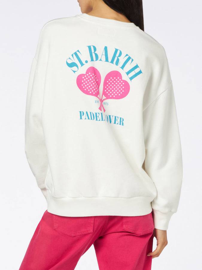 Mc2 Saint Barth Felpa da donna in felpa con stampa amante del padel St. Barth 2025