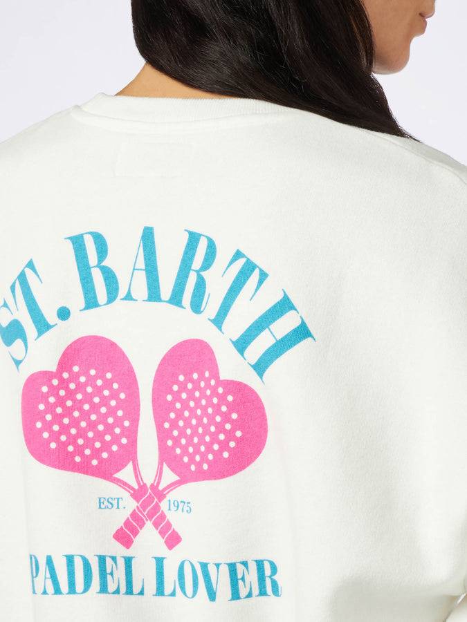 Mc2 Saint Barth Felpa da donna in felpa con stampa amante del padel St. Barth 2025