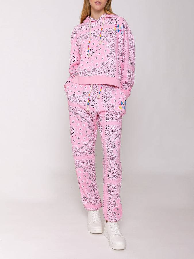 Mc2 Saint Barth Felpa con cappuccio bandana in cotone con ricamo Saint Barth Pezzi Unici