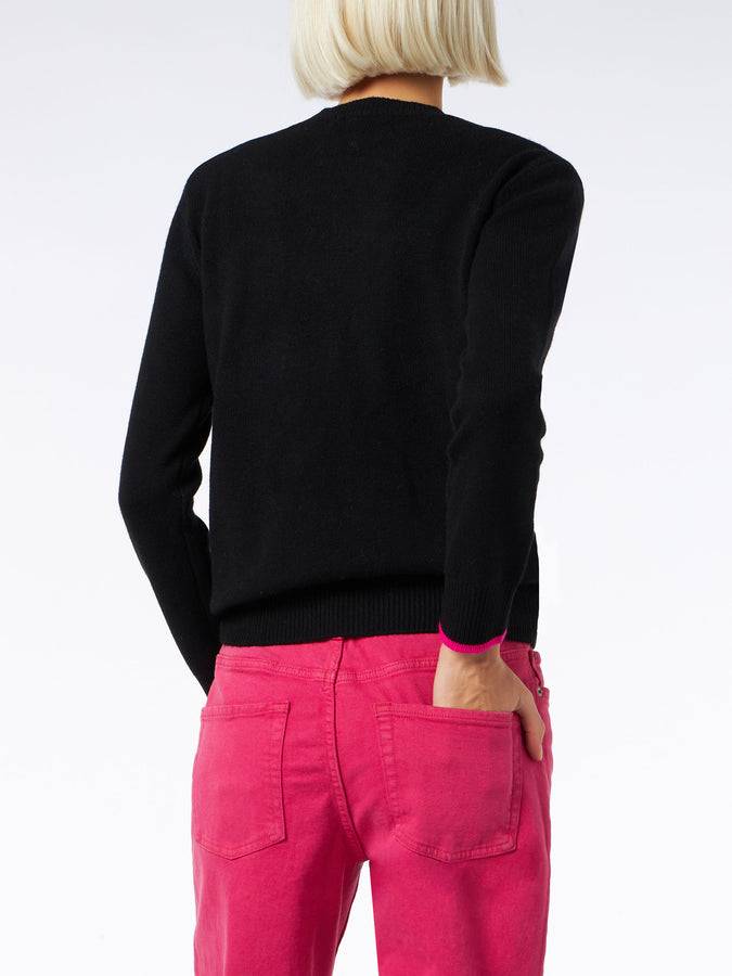 Mc2 Saint Barth Maglia da donna girocollo nera con stampa Barbie | EDIZIONE SPECIALE BARBIE Convenienza