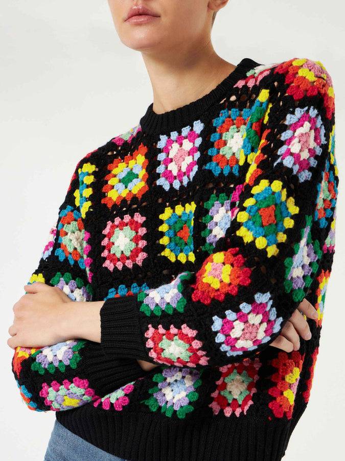 Mc2 Saint Barth Maglia da donna multicolore all'uncinetto Novità