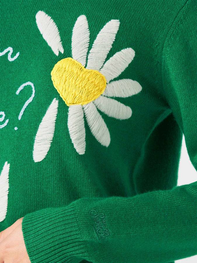 Mc2 Saint Barth Maglia da donna garzata con stampa margherite Online