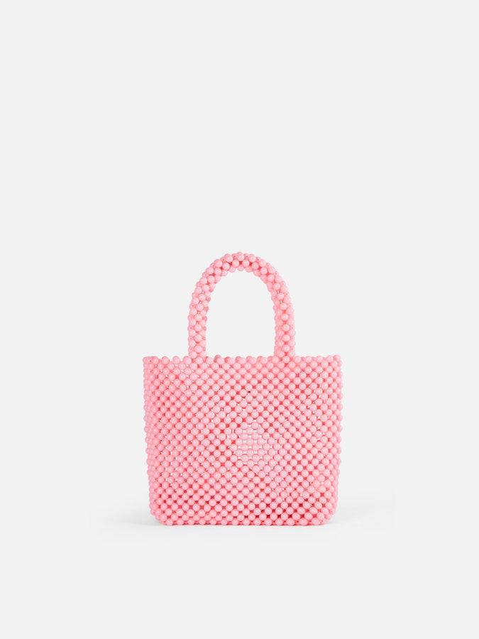 Mc2 Saint Barth Borsa piccola con perline di fiori rosa Offerta
