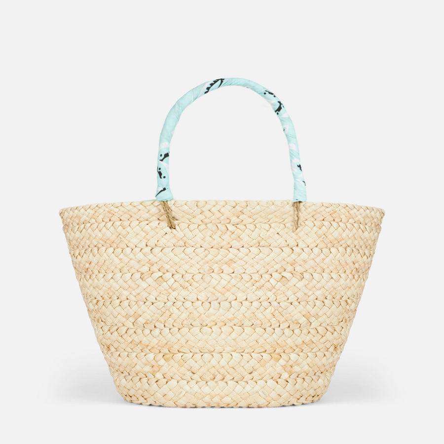 Mc2 Saint Barth Small straw bag Kylie with embroidery and paisley handles Vendita Economica