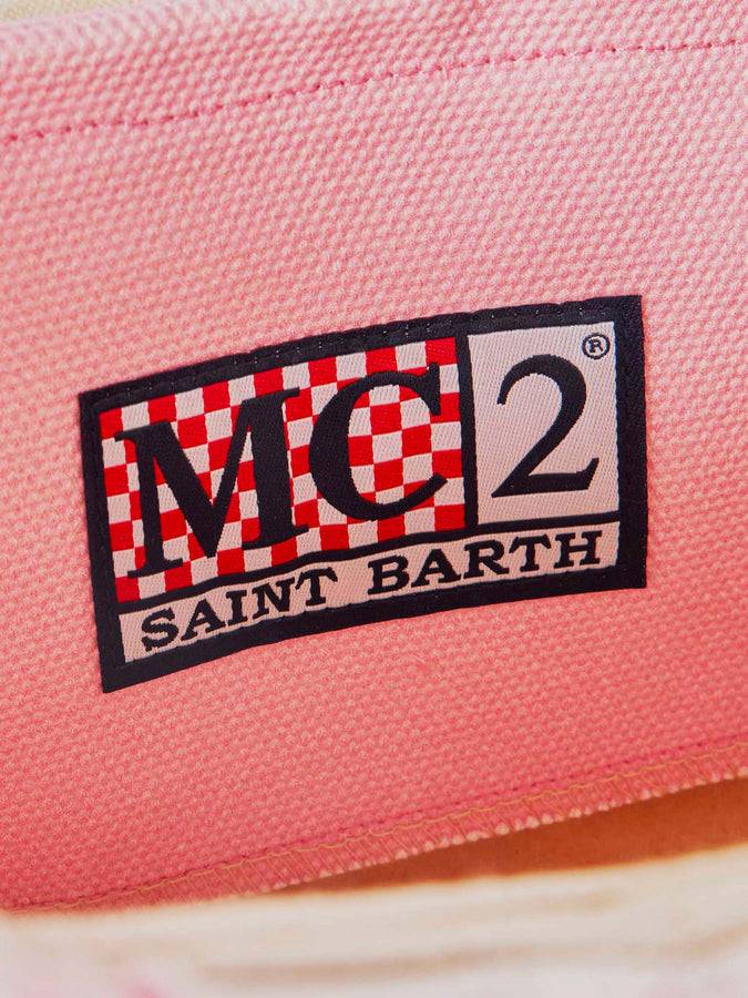 Mc2 Saint Barth Borsa a mano Colette in tela di cotone rosa con stampa Angeli Fiorucci | FIORUCCI SPECIAL EDITION Vendite Flash