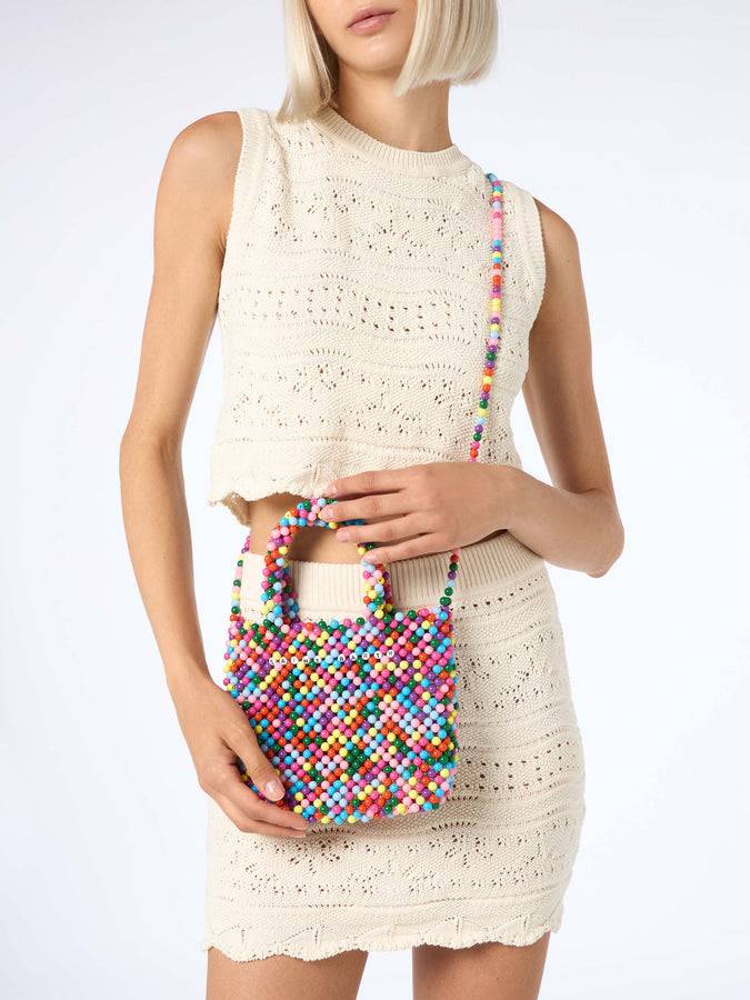 Mc2 Saint Barth Borsa piccola con perline multicolor 2025