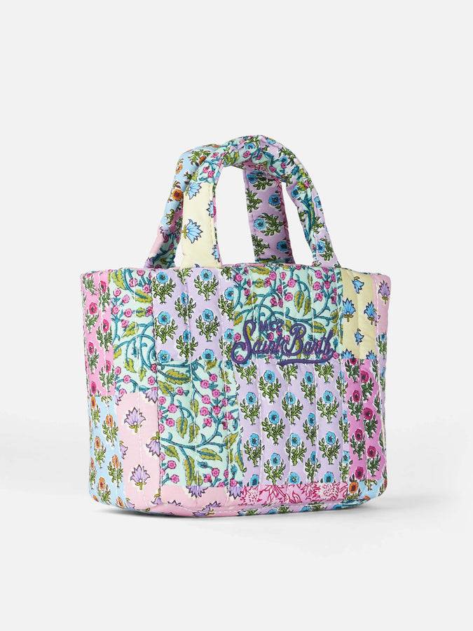 Mc2 Saint Barth Borsa Soft Tote Mini trapuntata a fiori multicolor Qualità
