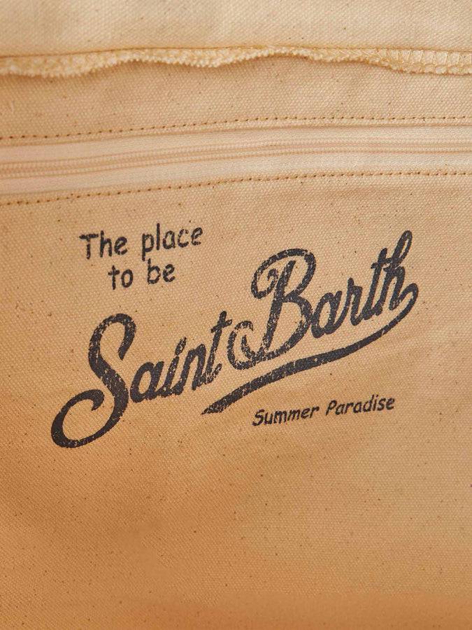 Mc2 Saint Barth Borsa a spalla Vanity in canvas bianco con stampa angeli Fiorucci | FIORUCCI SPECIAL EDITION Spedizione Gratuita