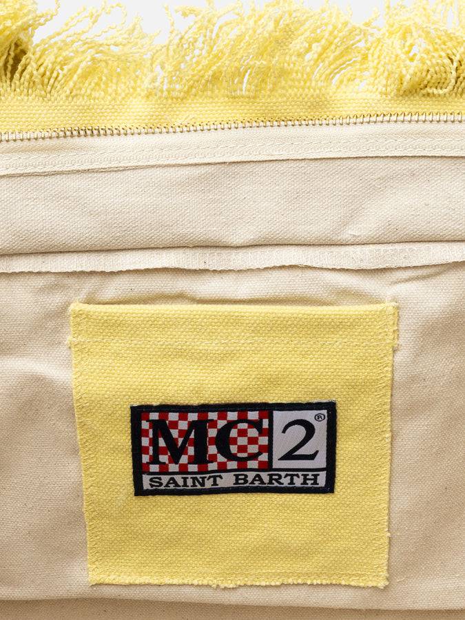 Mc2 Saint Barth Borsa tote Vanity in tela di cotone gialla Fornitura limitata
