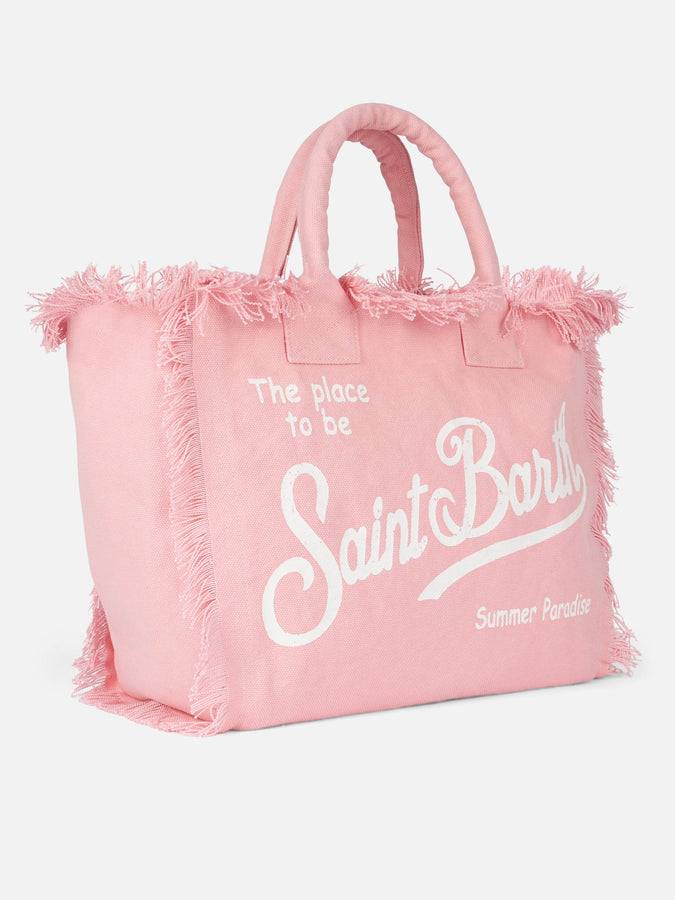 Mc2 Saint Barth Borsa tote Vanity in tela di cotone rosa Acquista Ora