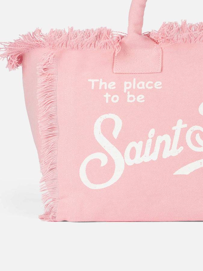 Mc2 Saint Barth Borsa tote Vanity in tela di cotone rosa Acquista Ora