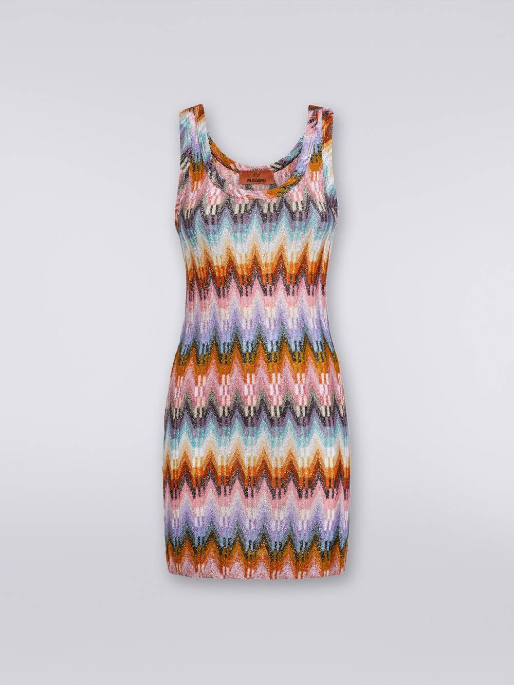 Missoni Mini-abito smanicato in viscosa zig zag con lurex 2025
