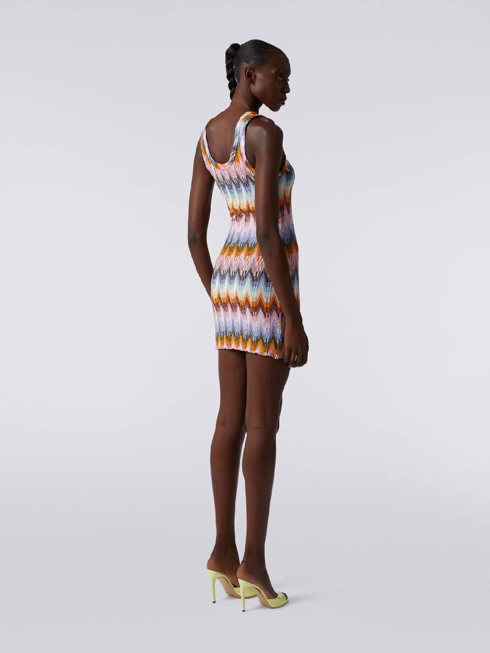 Missoni Mini-abito smanicato in viscosa zig zag con lurex 2025