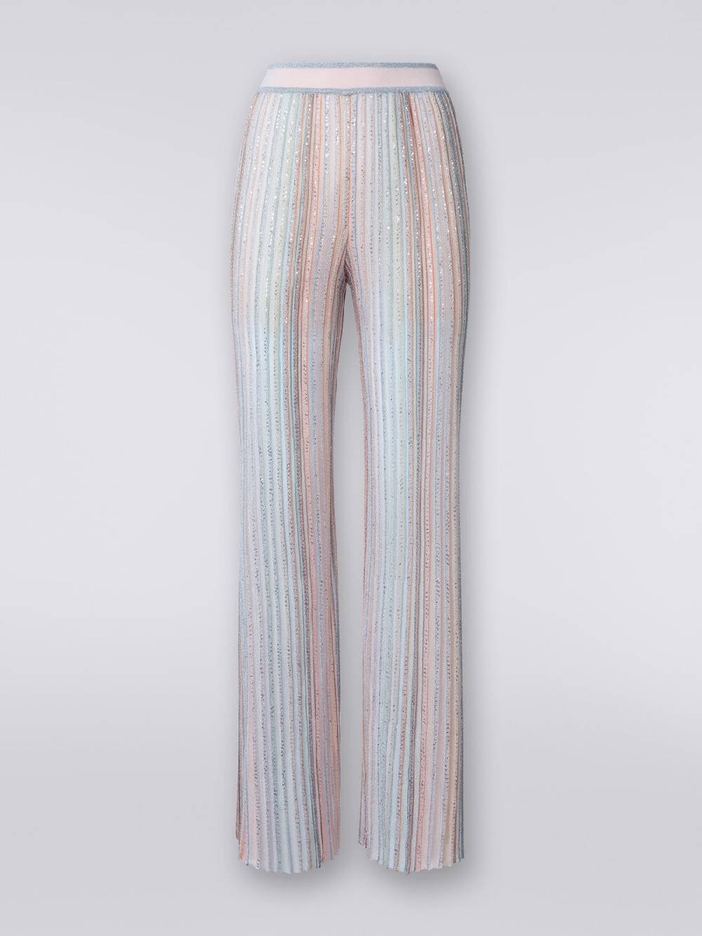 Missoni Pantaloni in maglia a righe verticali con paillettes In Linea