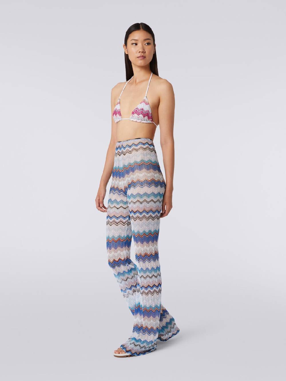 Missoni Pantaloni copricostume in crochet zig zag con lurex Fino Al -60%