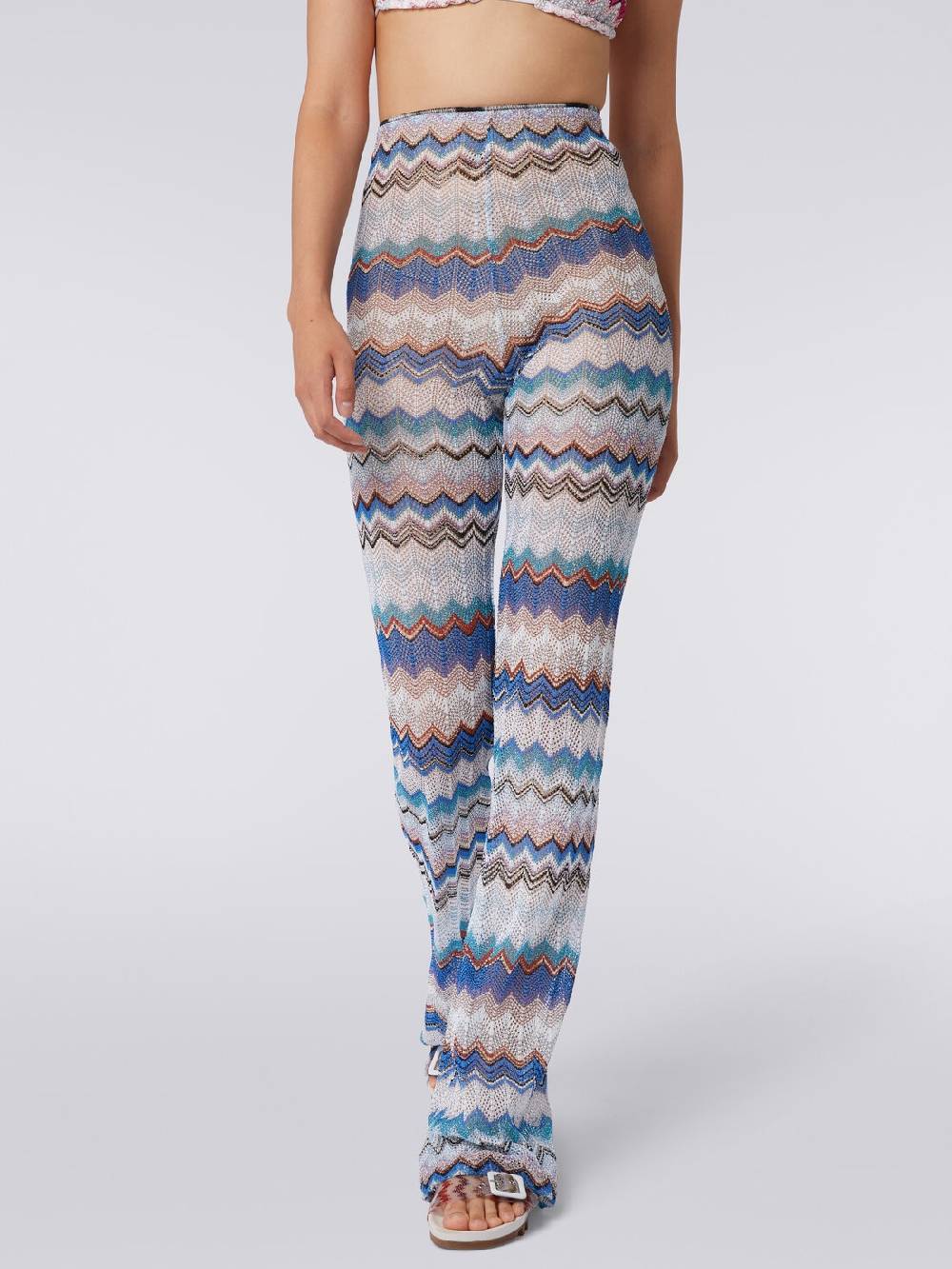 Missoni Pantaloni copricostume in crochet zig zag con lurex Fino Al -60%