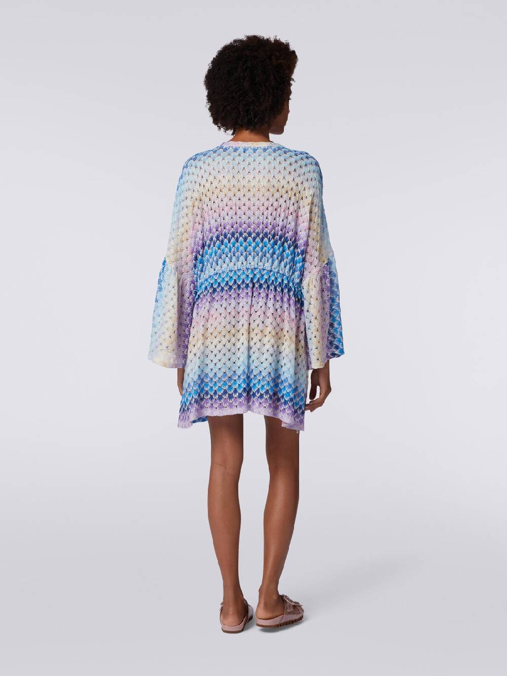 Missoni Caftano copricostume corto effetto pizzo con lurex Sottocosto