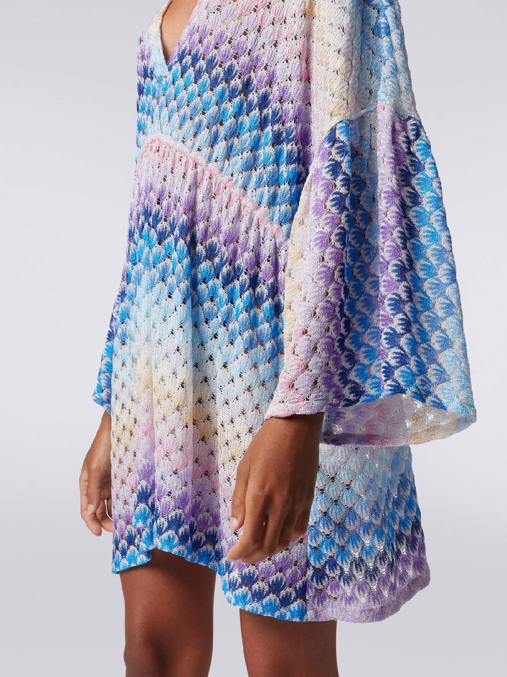 Missoni Caftano copricostume corto effetto pizzo con lurex Sottocosto