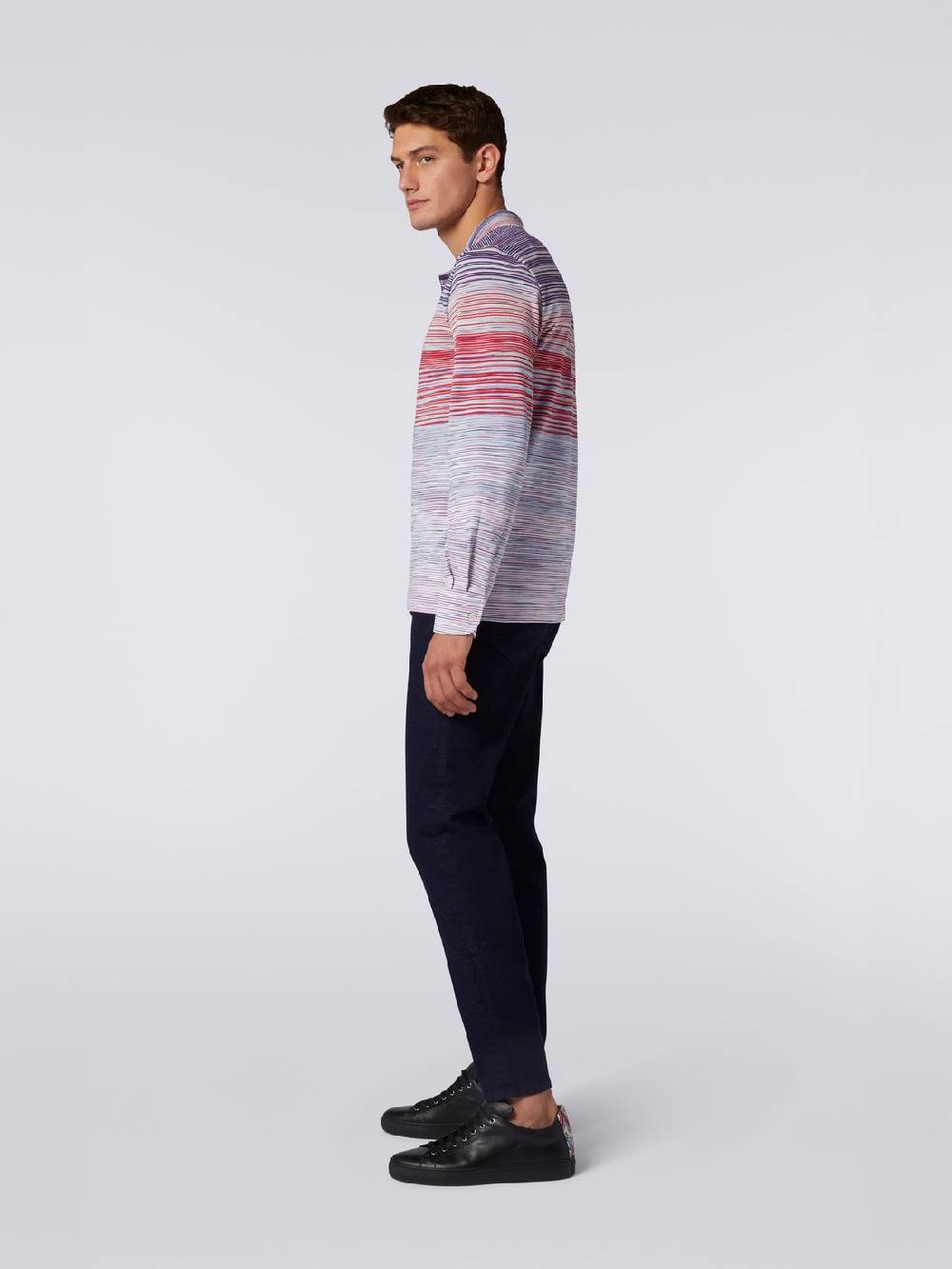 Missoni Polo a maniche lunghe in viscosa fiammata Offerta