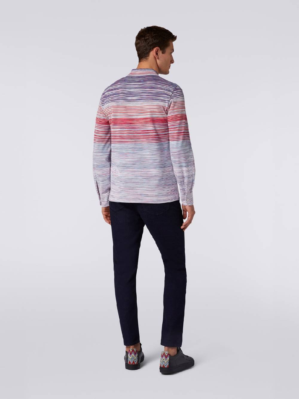 Missoni Polo a maniche lunghe in viscosa fiammata Offerta