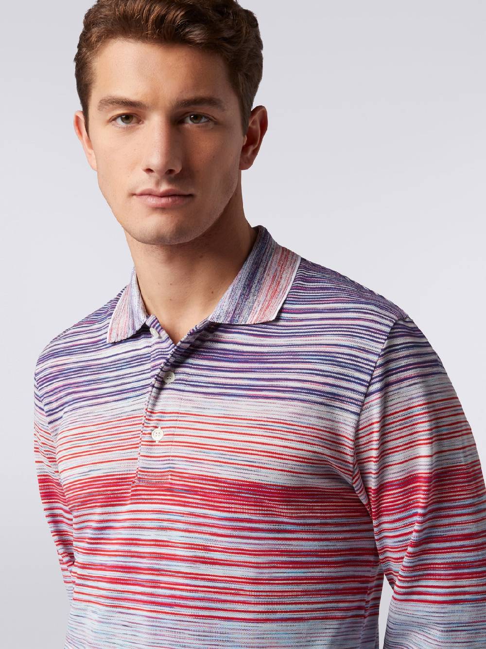 Missoni Polo a maniche lunghe in viscosa fiammata Offerta