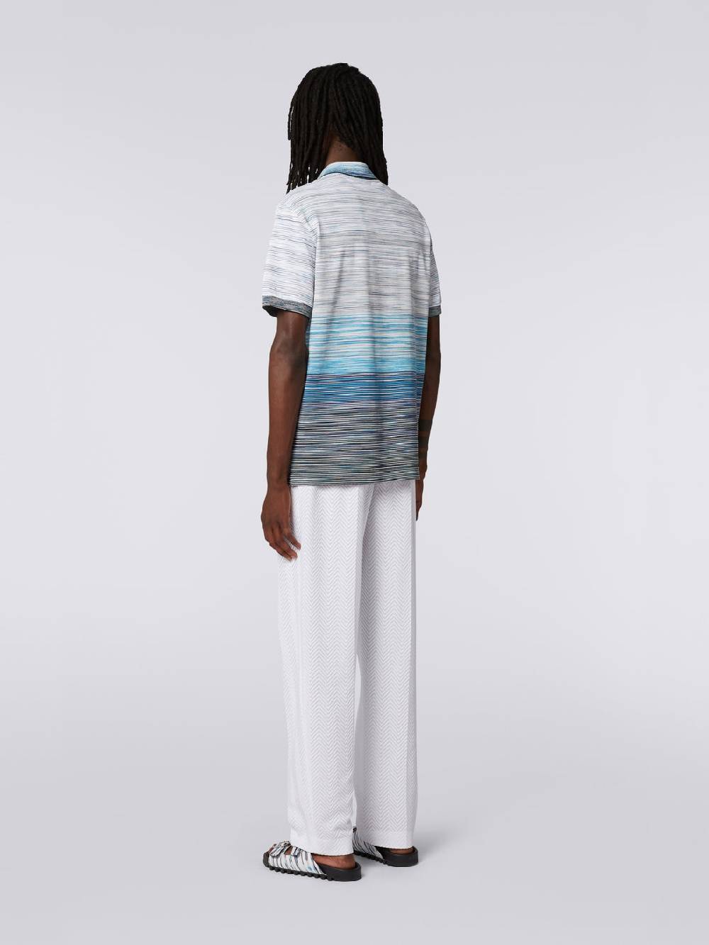Missoni Polo in piquet di cotone fiammato Economico